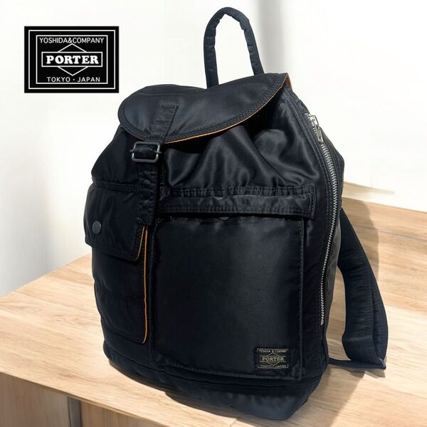 PORTER TANKER Wポケット リュックサック バックパック 良品 ポーター タンカー ブラック