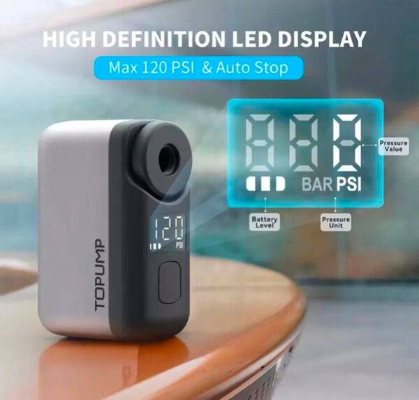 新品 電動ポンプ 空気圧設定 液晶 電動空気入れ 仏米対応