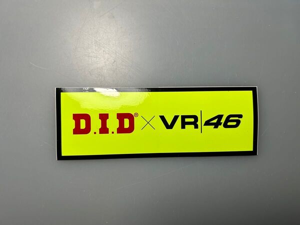 D.I.D x VR46 ステッカー 蛍光イエロー 約15cm 非売品 バレンティーノ