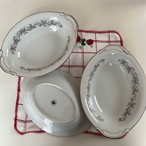 昭和レトロ 洋食器 カレー皿 深皿 DIAMONDCHINA3枚