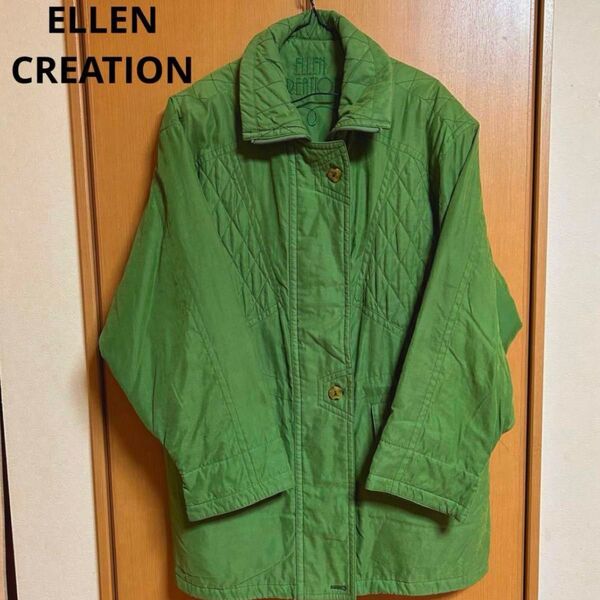 希少 ヴィンテージ コート ジャケット アウター ビンテージ カーキ ELLEN CREATION Freeサイズ