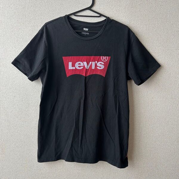 Levi's リーバイス USED Tシャツ ブラック Tシャツ ロゴ ビッグロゴ グラフィック