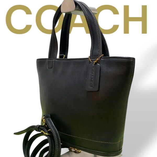 OLD COACH オールドコーチ 2wayショルダーバッグ ミニトートバッグ ブラック黒