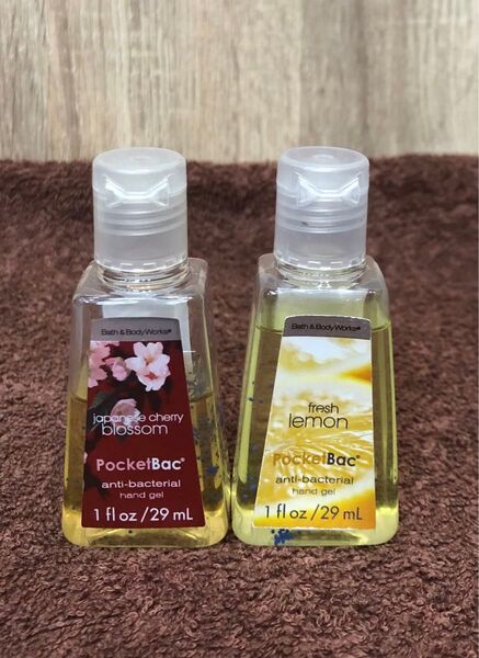 抗菌ハンドジェル アルコールジェル 海外製 フレッシュレモンの香り&桜の香り 2点セット