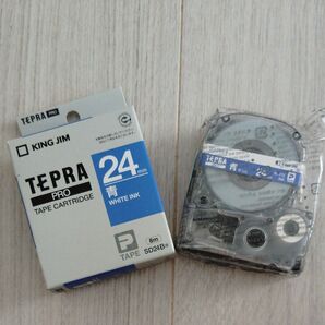 テプラPRO テープカートリッジ ブルー×ホワイト