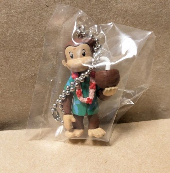おさるのジョージ コスチューム マスコット ココナツ やぎさん ミニ フィギュア キーチェーン キーホルダー
