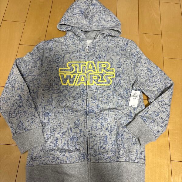 GAP キッズ スターウォーズ ジップアップパーカー グレー 140cm(L)