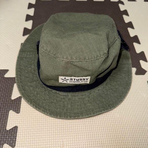 STUSSYハット GENERAL ISSUE (カーキ)