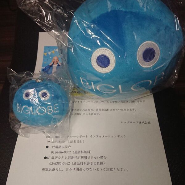 (当選品通知書付き)BIGLOBE + わさぎゅ~ ぬいぐるみ 未開封