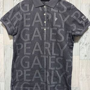 PEARLY GATES ポロシャツ ロゴ 総柄 レディース ゴルフウェア