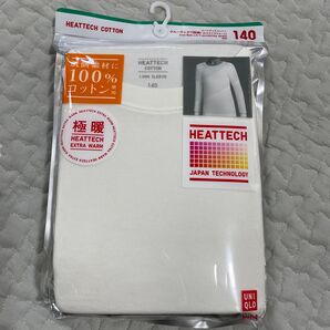 ユニクロ 極暖 ヒートテックコットンクルーネックT 140