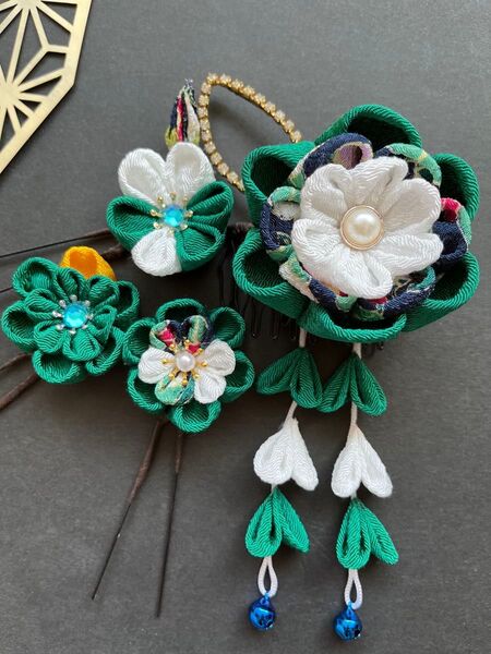 つまみ細工 髪飾り 和装小物 かんざし 花 和装 着物 袴 浴衣 七五三 成人式 卒業式