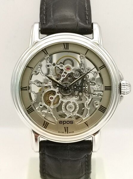 美品 EPOS エポス 3262 クラシック スケルトン メンズ 自動巻き 時計
