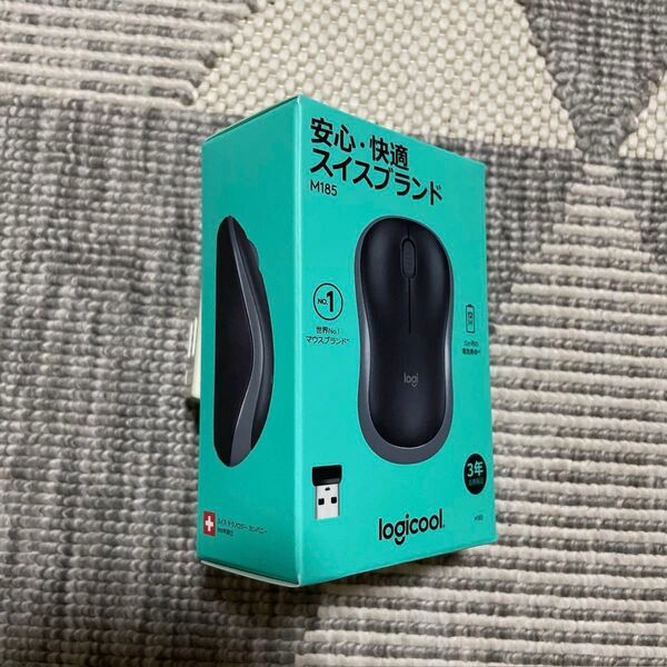 新品・未開封★logicool ワイヤレスマウス M185 グレー(charcol)
