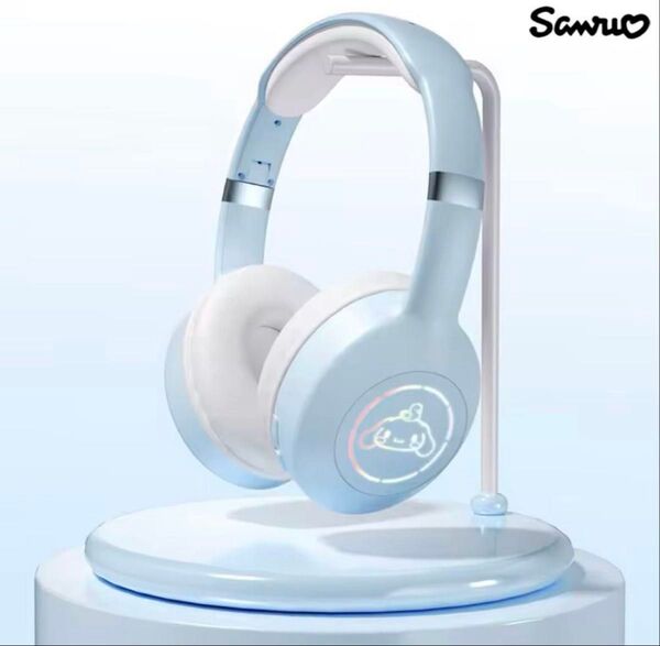 【新品】Sanrio サンリオ シナモロール光るBluetoothヘッドホン水色