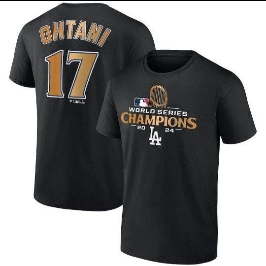 ロサンゼルスドジャース ワールドシリーズチャンピオン記念 Tシャツ Sサイズ 大谷翔平 MLB公式 ファナティックス製