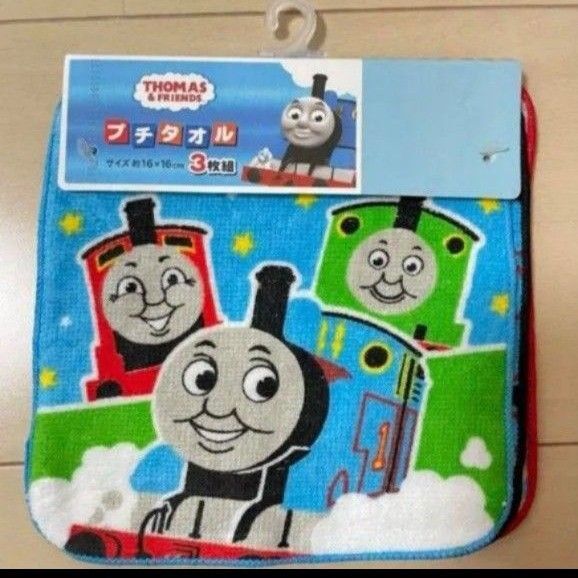 3枚セット トーマス プチタオル ハンカチ ミニタオル 口拭きタオル まとめ売り 入園 保育園 幼稚園 きかんしゃトーマス
