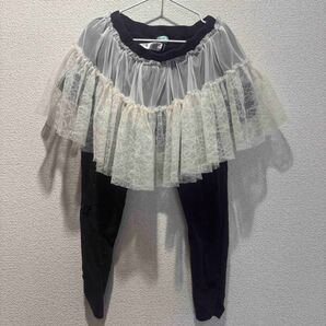 トッカバンビーニ130 ホワイトレース パンツ レギンス チュール