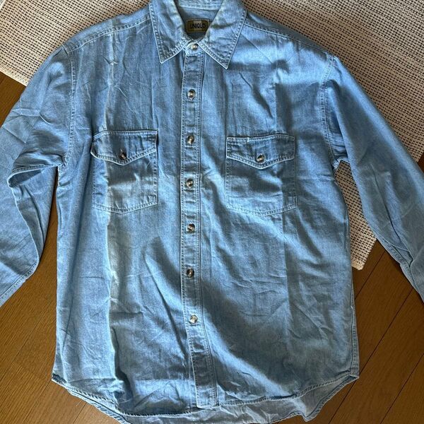 80s〜90s ヴィンテージ オールドUNIQLO 緑タグ デニムシャツ