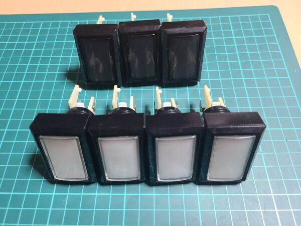 三和電子 照光式押しボタン 7個 OBSA-45UK 三和ボタン ビーマニ beatmaniaIIDX 弐寺 SANWA
