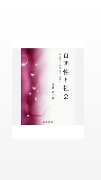 自明性と社会 河明生
