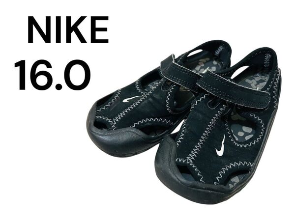 NIKE ナイキ キッズ サンダル 16.0cm ブラック