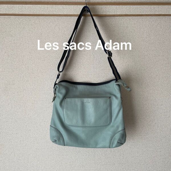 Les sacs Adam ショルダーバッグ 本革 ミントグリーン