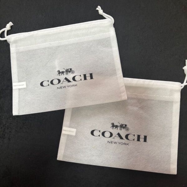 COACH 不織布 ショッパー2枚組