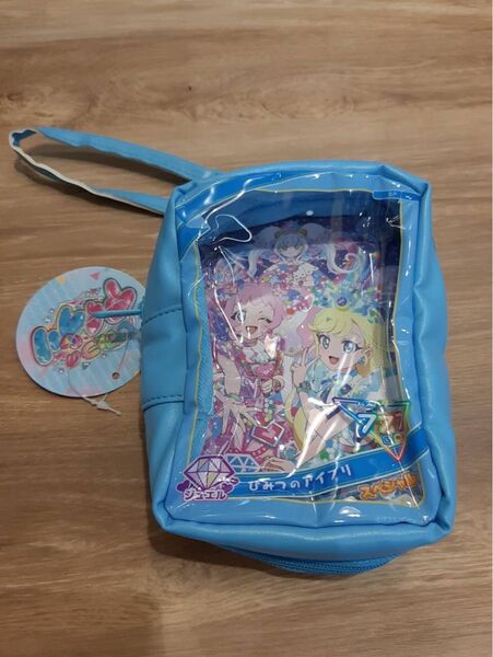 ひみつのアイプリ アイプリカード風ポーチ ブルー 新品タグ付き モーリーファンタジー