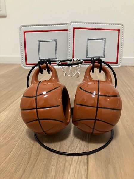 バスケットボール型マグ2個セット