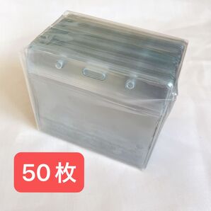 Aimtech IDカードホルダー 透明 50個 横型 名刺 バッジ 防水保護 10x8.5cm