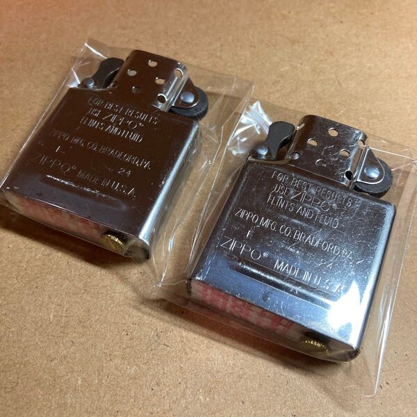【条件値下げあり】新品 未使用 ZIPPO ジッポー インサイドユニット インナー シルバー 交換用 レギュラーサイズ 2個