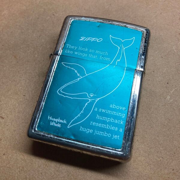 Zippo ジッポー クジラ ホエール メタルプレート エッチング 1997年