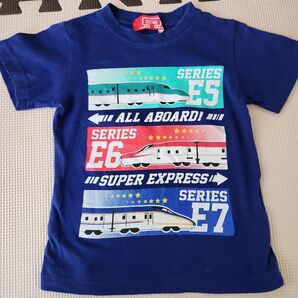 DENTAMA 電車 Tシャツ E5 E6 E7 新幹線柄 キッズ 子供服 100