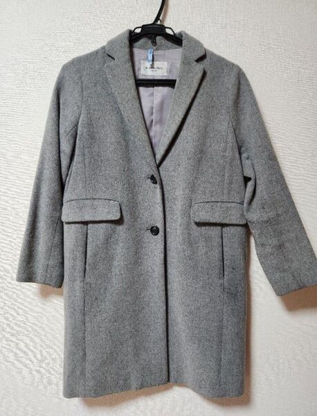 【美品】ルクールブラン カシミヤ混ロングチェスターコート 36サイズ