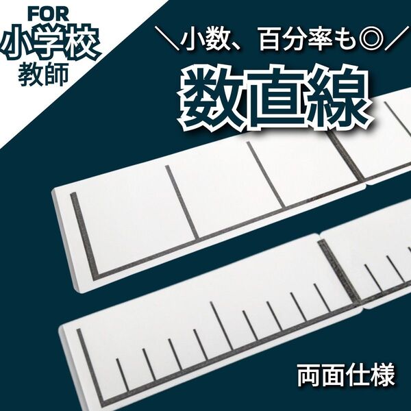 小学校教師用教材教具 算数 数直線2種 整数 小数 分数 百分率 授業準備