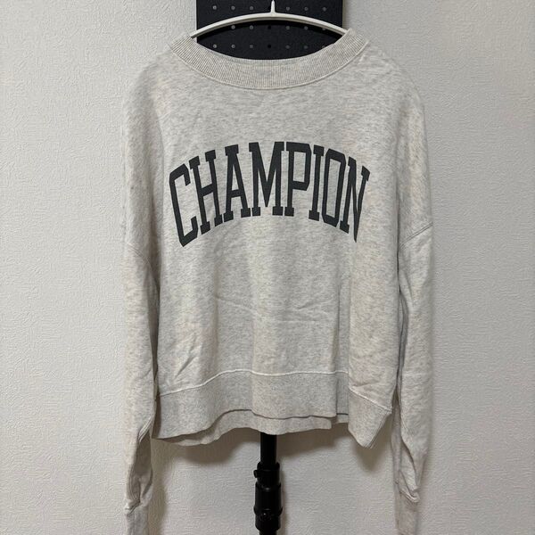チャンピオン Champion ショート丈トレーナー グレー M スウェット アメカジ