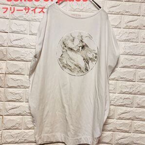 sense of place アーバンリサーチ Tシャツ 袖無しマーブル模様 ホワイト フリーサイズ