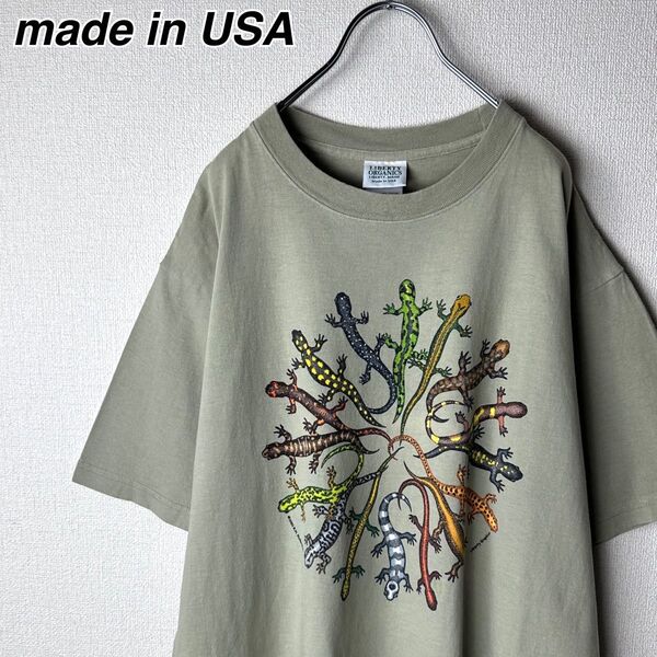 00s USA製 トカゲ Tシャツ