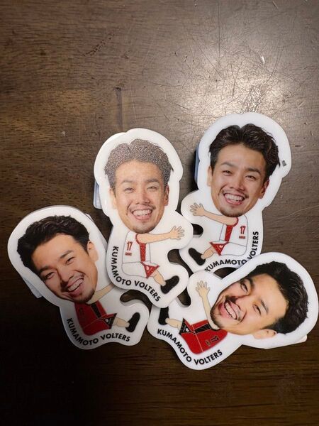 熊本ヴォルターズ 抱っこクリップ4個セット澤部選手。ホーム。アウェイ。