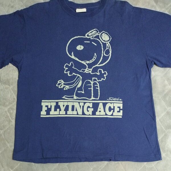 スヌーピー FLYING ACE プリントTシャツ 3L