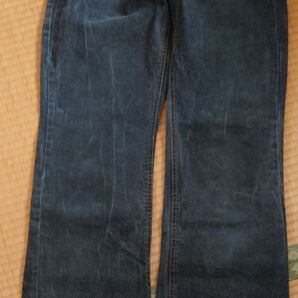 股下長め デニムパンツw67 ブラック ジーンズ