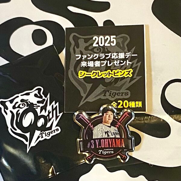 阪神タイガース/FC限定 新作2025公式ファンクラブ応援デー FC応援デー シークレットピンズ【3大山悠輔】新品