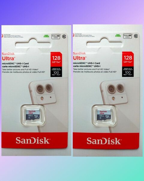 SanDisk サンディスク microSDカード 128GB Class10 2枚