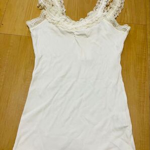 【タグ付き新品未使用】ジル・スチュアート レース リブ タンクトップ フリー