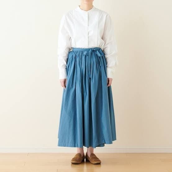 美品『IDEE POOL』イデー プール いろいろの服 巻き ギャザー エプロン スカート ラップ ボリューム ナチュラル F