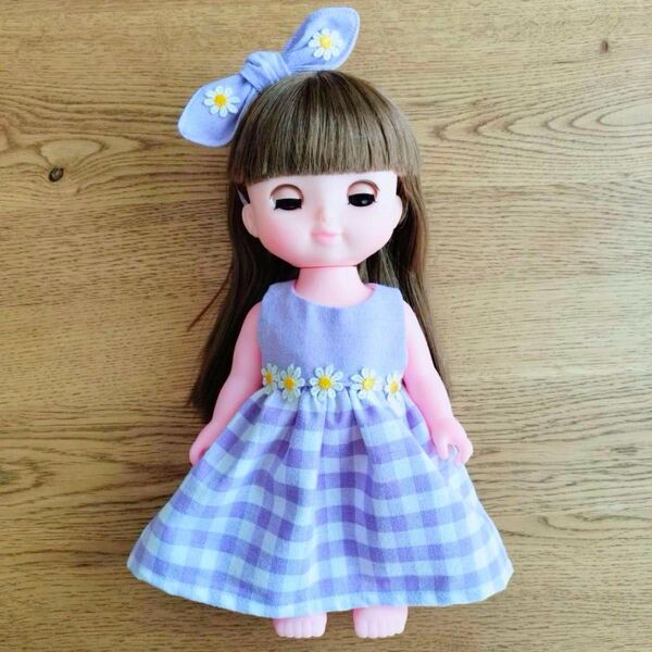 ソランちゃん・メルちゃん ロングワンピース ヘアバンド 2点セット メルちゃんの服 ソランちゃん