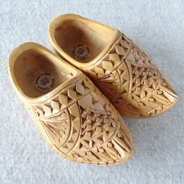 木靴 オランダ製 DUTCH CLOGS ダッチクロッグ 14㎝ 工芸品 インテリア小物 木製 ハンドメイド ディスプレイ