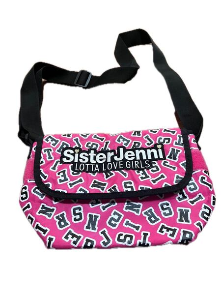 Sister Jenni ショルダーバッグ ピンク アルファベット柄