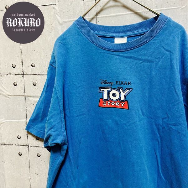 初期】PIXAR Disney TOY STORY ピクサーディズニー トイストーリー 半袖Tシャツ ビンテージ Lサイズ